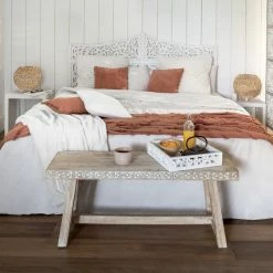 Tête De Lit Blanc Ajouré Fanny 123x182 Cm Atmosphera -Demeyers Magasin tete de lit blanc ajoure fanny 123x182 cm atmosphera 1 1