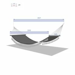 Toile Hamac Syssia Pompons 2 M Hespéride -Demeyers Magasin toile hamac syssia pompons 2 m hesperide 4