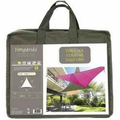 Toile Solaire 2x2x2m Curacao Gris Hespéride -Demeyers Magasin toile solaire 2x2x2m luxe hesperide curacao gri 2