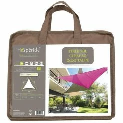 Toile Solaire 2x2x2m Curacao Taupe Hespéride 8 Toile Solaire 2x2x2m Curacao Taupe Hespéride -Demeyers Magasin toile solaire 2x2x2m luxe hesperide curacao taupe 2