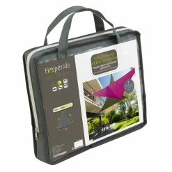 Toile Solaire 4x4x4m Curacao Gris Hespéride -Demeyers Magasin toile solaire 4x4x4m luxe hesperide curacao gris 3