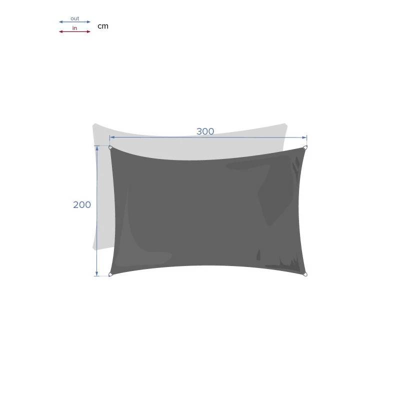 Toile Solaire 3x2m Curacao Taupe Hespéride 6 Toile Solaire 3x2m Curacao Taupe Hespéride – Image 4