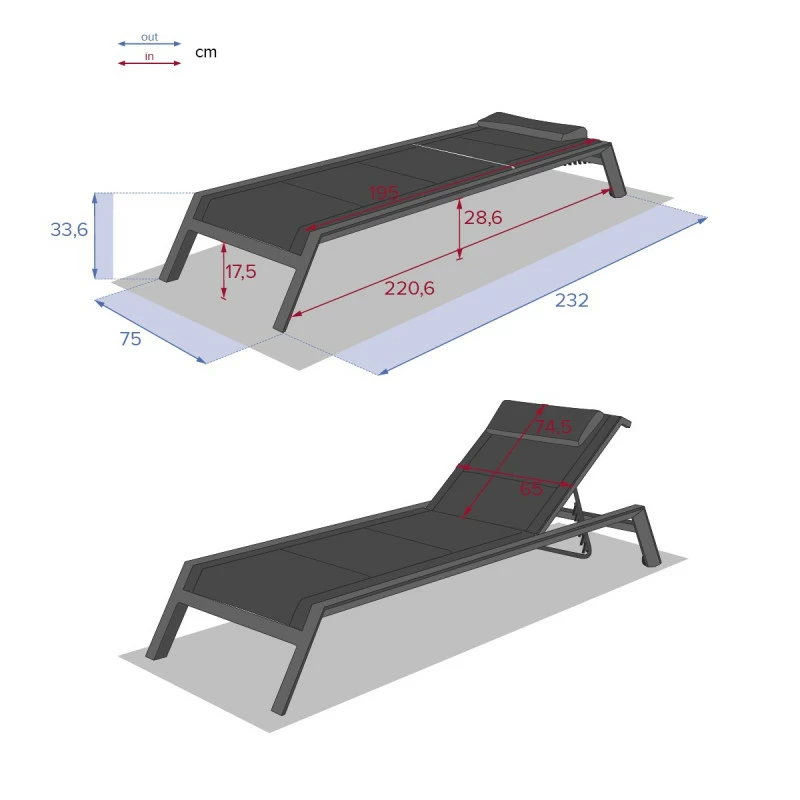 Transat Allure Hespéride Poivre/graphite 6 Transat Allure Hespéride Poivre/graphite – Image 4