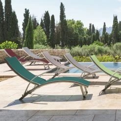 Transat Samba Pliable Et Empilable Bordeaux Hespéride -Demeyers Magasin transat samba bordeaux hesperide 6