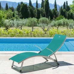 Transat Samba Pliable Et Empilable émeraude Hespéride -Demeyers Magasin transat samba pliable et empilable coloris emeraude hesperide 2