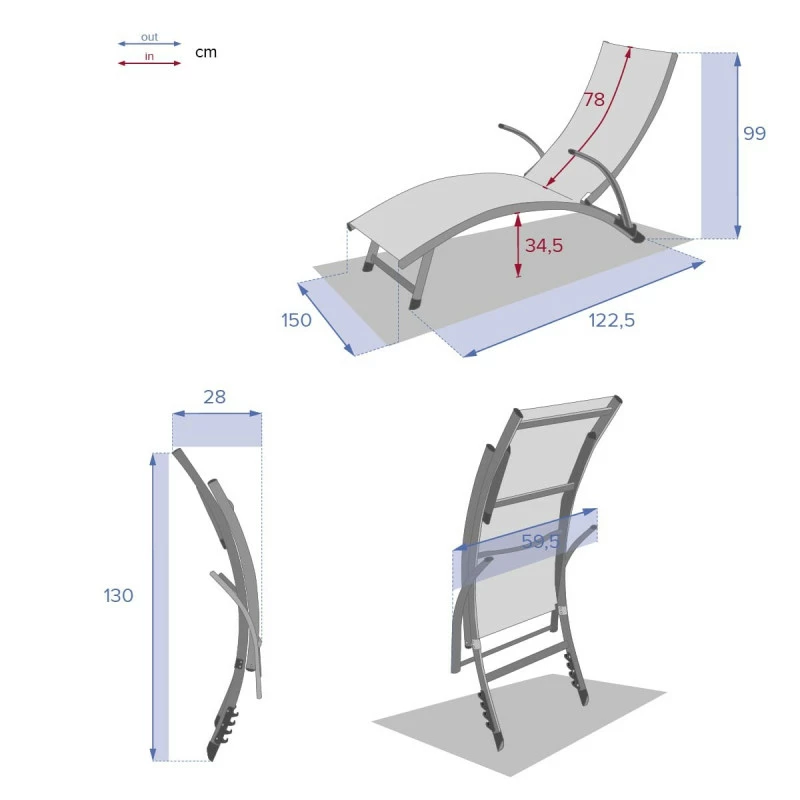 Transat Samba Pliable Noisette/graphite Hespéride 9 Transat Samba Pliable Noisette/graphite Hespéride – Image 7
