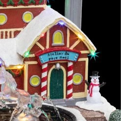 Village De Noël Animé Et Lumineux Fontaine Du Père Noël -Demeyers Magasin village de noel anime et lumineux fontaine du pere noel 1 2