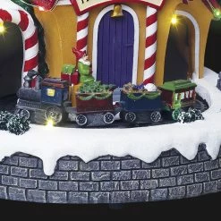 Village De Noël Animé Et Lumineux Poste Du Père Noël -Demeyers Magasin village de noel anime et lumineux poste du pere noel 1 2