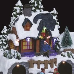 Village De Noël Animé Et Lumineux Tracteur Et Boule De Neige -Demeyers Magasin village de noel anime et lumineux tracteur et boule de neige 2