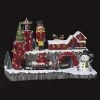 Village De Noël Animé, Lumineux Et Musical Atelier Du Père Noël -Demeyers Magasin village de noel anime lumineux et musical atelier du pere noel