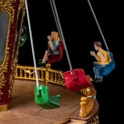 Village De Noël Animé, Lumineux Et Musical Carrousel Chaises -Demeyers Magasin village de noel anime lumineux et musical carrousel chaises 2
