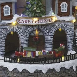 Village De Noël Animé, Lumineux Et Musical Gare Centrale -Demeyers Magasin village de noel anime lumineux et musical gare du centre 1 1
