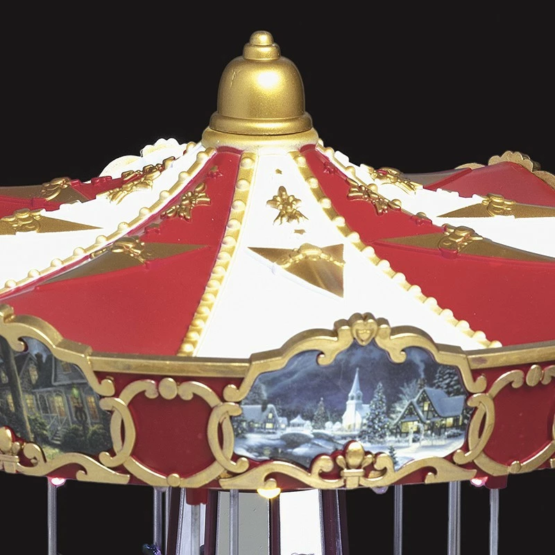 Village De Noël Carrousel Animé, Lumineux Et Musical 5 Village De Noël Carrousel Animé, Lumineux Et Musical – Image 3