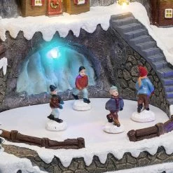 Village De Noël Etang Gelé Lumineux Et Animé -Demeyers Magasin village de noel etang gele lumineux et anime 1