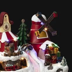 Village De Noël Moulin Et Horloge Du Père-Noël 5 Village De Noël Moulin Et Horloge Du Père-Noël -Demeyers Magasin village de noel moulin et horloge du pere noel 1