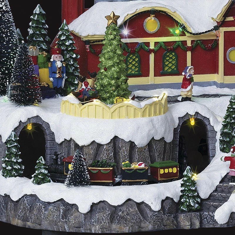 Village De Noël Roue Du Père Noël Animé Et Lumineux 5 Village De Noël Roue Du Père Noël Animé Et Lumineux – Image 3