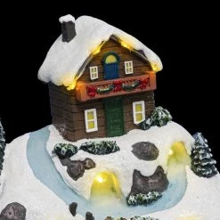 Village De Noël Vacances à La Montagne Animé Et Lumineux -Demeyers Magasin village de noel vacances a la montagne anime et lumineux 1