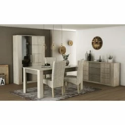 Demeyere Vitrine LED 2 Portes CANNES Chêne Champagne/béton Clair -Demeyers Magasin vitrine led 2 portes cannes chene champagne beton clair 5