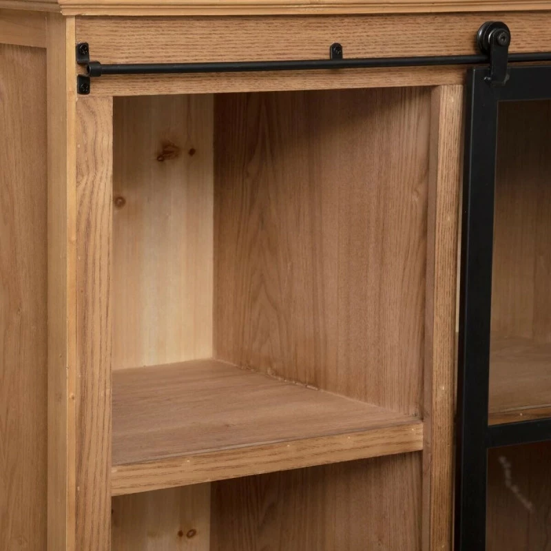 Vitrine Porte Coulissante Danik 2 Tiroirs Atmosphera 8 Vitrine Porte Coulissante Danik 2 Tiroirs Atmosphera – Image 6